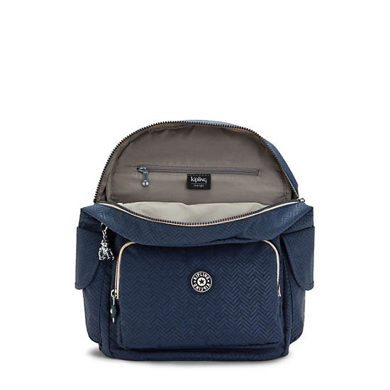 Kipling City Pack Medium Printed Rugzak Blauw | BE 1805DF